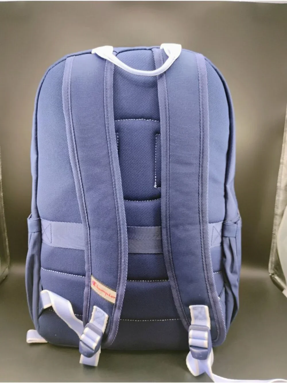 Champion Navy Blue Classic Logo Backpack With Adjustable Straps
